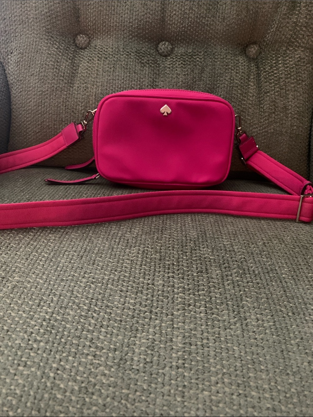 Kate Spade NWOT Nylon Jae Small Camera Bag in Hot Pink